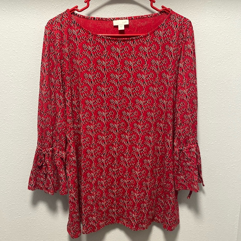 J Jill red blouse